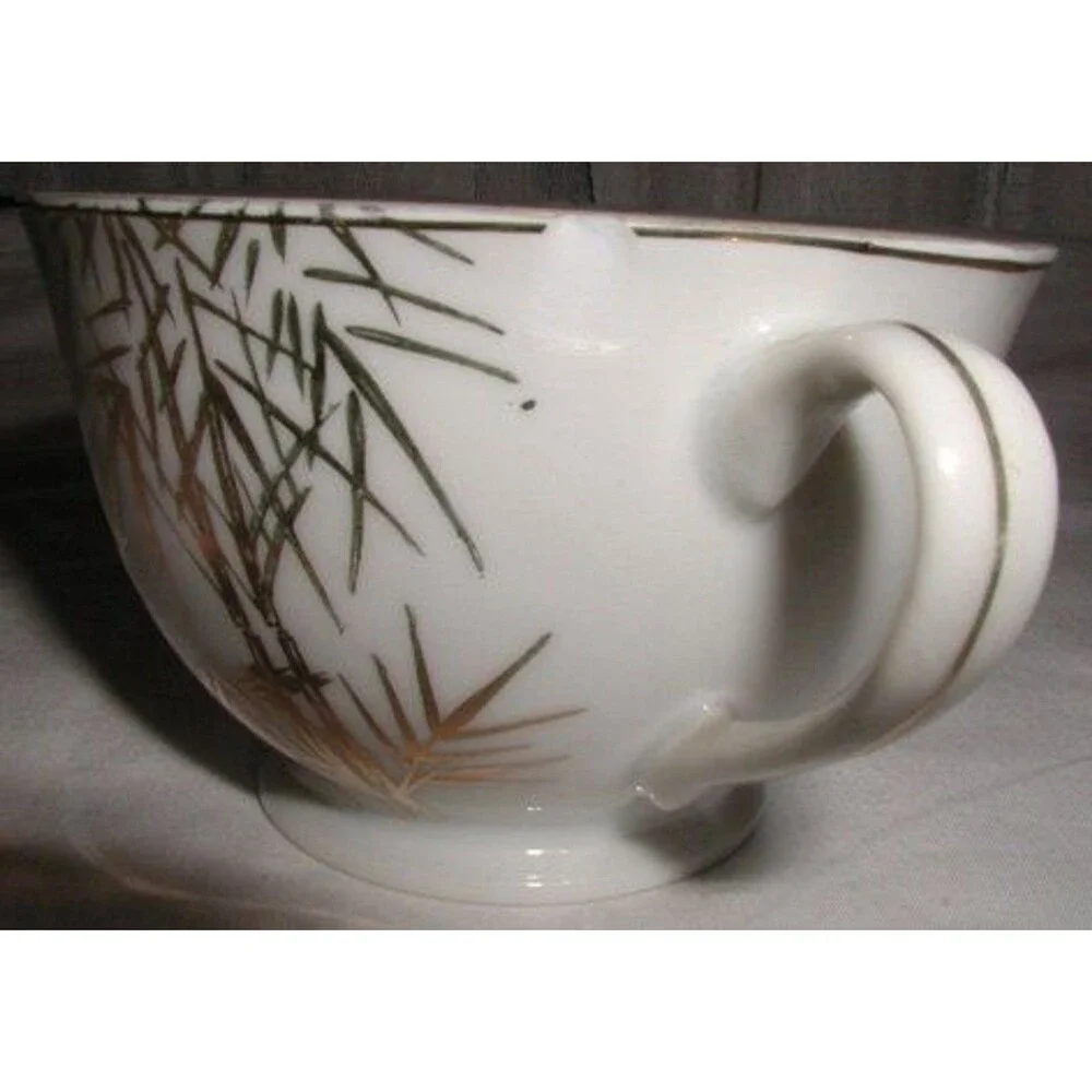 Gold and White Lithophane Tea Set